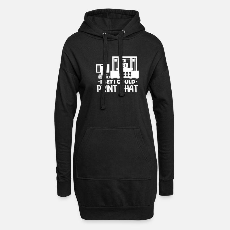 3D printer - Hoodie Dress - black