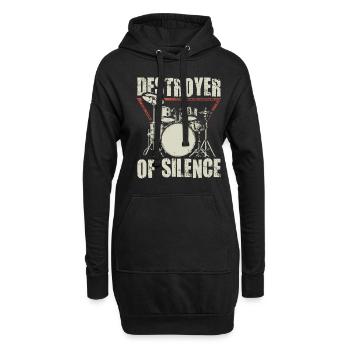 Batteur batteur cadeau batterie batteur - Sweat-shirt à capuche long Femme - noir - Devant