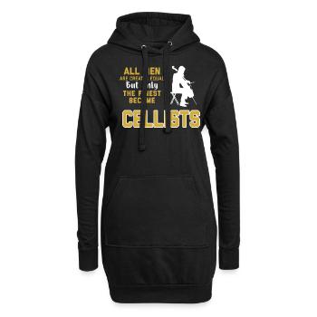 Funny Cellist Tee - Hoodie-Kleid - Schwarz - Vorne