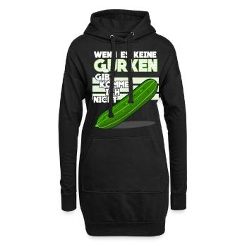Gurke - lustiger Gurken Party Spruch - Hoodie-Kleid - Schwarz - Vorne