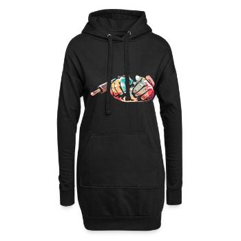 baker - Hoodie Dress - black - Front