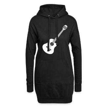 Gitarre - Hoodie-Kleid - Schwarz - Vorne