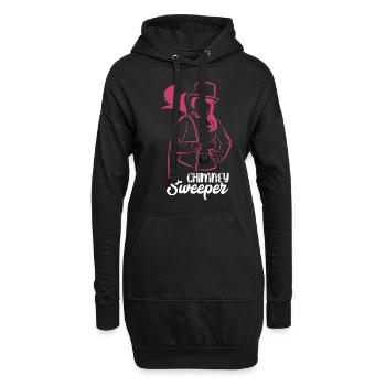 Ramoneur - Sweat-shirt à capuche long Femme - noir - Devant