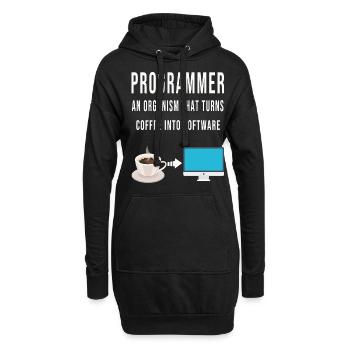 Programmierer Code Computer Softwareentwickler - Hoodie-Kleid - Schwarz - Vorne