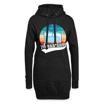 Aquarium - Sweat-shirt à capuche long Femme - noir - Devant