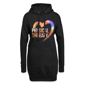 Passion pour la physiothérapie - Sweat-shirt à capuche long Femme - noir - Devant