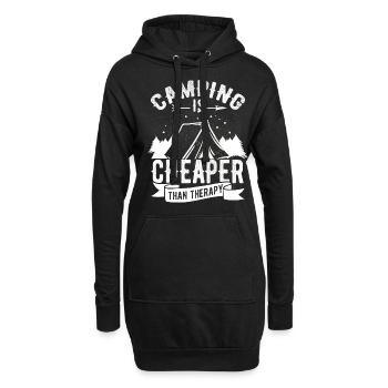 Campeur - Sweat-shirt à capuche long Femme - noir - Devant