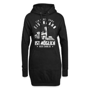 Zug - Hoodie-Kleid - Schwarz - Vorne