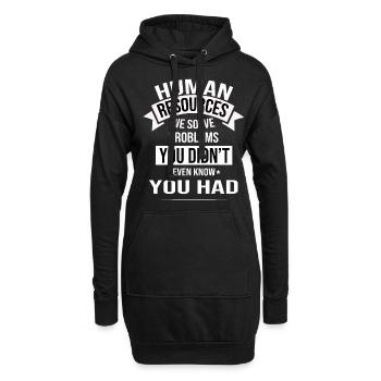 HR Manager Personalabteilung Human Resources - Hoodie-Kleid - Schwarz - Vorne