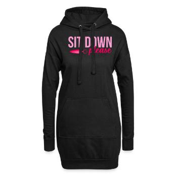 BDSM Bondage Sex Anal Plug Dildo Vibrator Sub - Hoodie-Kleid - Schwarz - Vorne