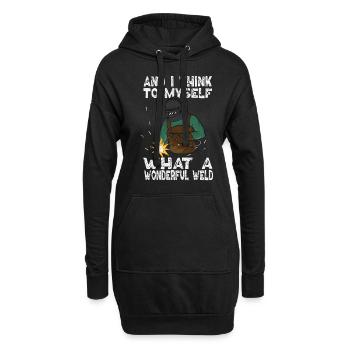 Schweißer Schweißen Schweißerhelm Metaller - Hoodie-Kleid - Schwarz - Vorne