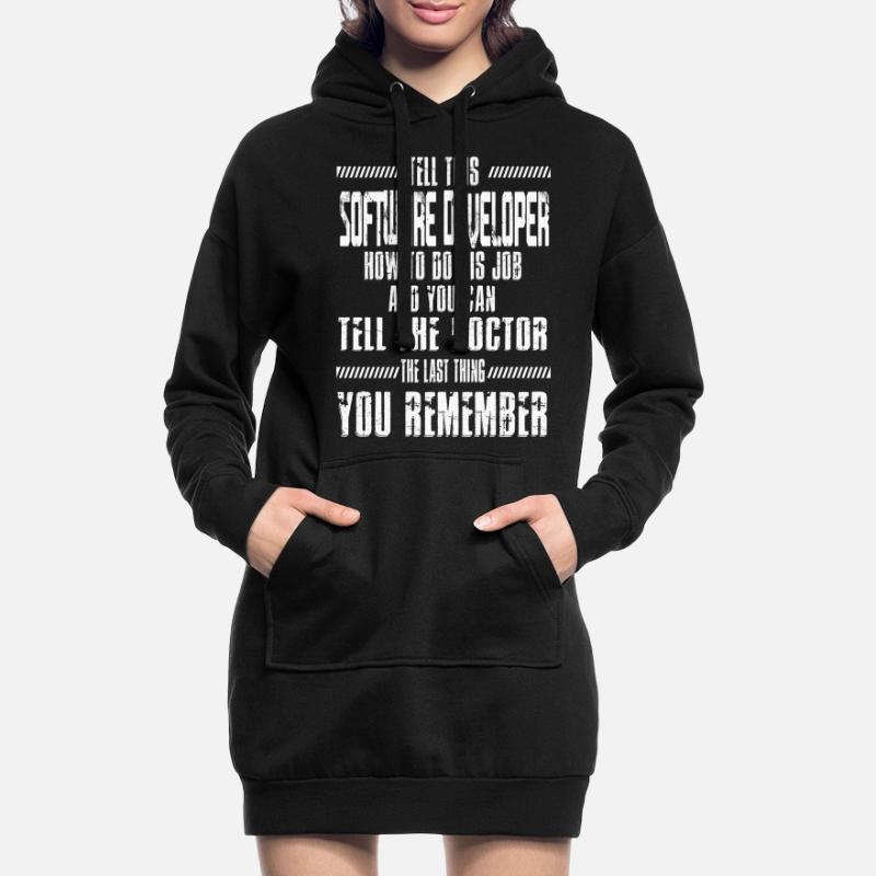 Computer Software Entwickler Code Programmiere Hoodie-Kleid