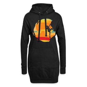 Felsklettern, Bergsteigen, Klettersport, Bouldern - Hoodie-Kleid - Schwarz - Vorne