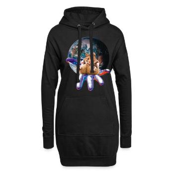 Hamster - Hoodie-Kleid - Schwarz - Vorne