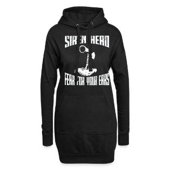 Gamer Gaming Sirenhead Siren Fear Ears - Hoodie-Kleid - Schwarz - Vorne