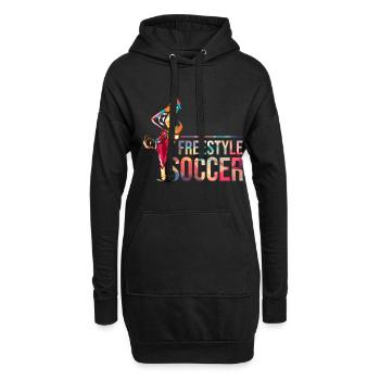 Freestyle Football Soccer Fußball - Hoodie-Kleid - Schwarz - Vorne