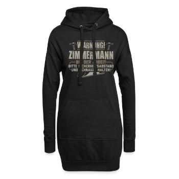 Zimmermann Zimmerer | Zimmermeister Geschenk - Hoodie-Kleid - Schwarz - Vorne