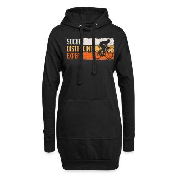 Social Distancing, Vélo de course Vélo de course Cadeau - Sweat-shirt à capuche long Femme - noir - Devant