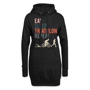 Triathlon endurance sport all around gift - Hoodie Dress - black - Front