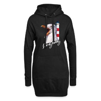 Langeoog Nordsee Insel Souvenir Geschenkidee - Hoodie-Kleid - Schwarz - Vorne