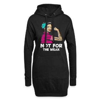 Pfleger Stärke - Hoodie-Kleid - Schwarz - Vorne