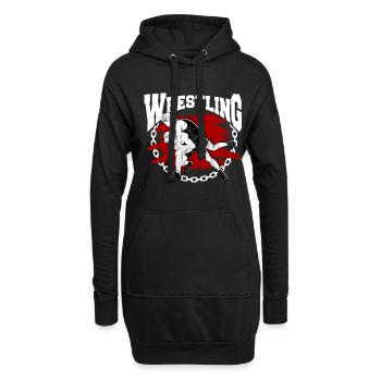 Wrestling - Hoodie-Kleid - Schwarz - Vorne