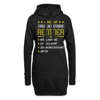 Ruhestand Rentner Geschenk Rente Lustig Pension - Hoodie-Kleid - Schwarz - Vorne