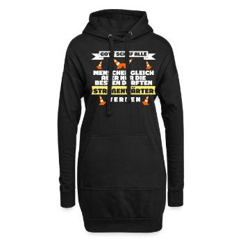 Lustig Straßenbauer Straßenwärter Spruch - Hoodie-Kleid - Schwarz - Vorne