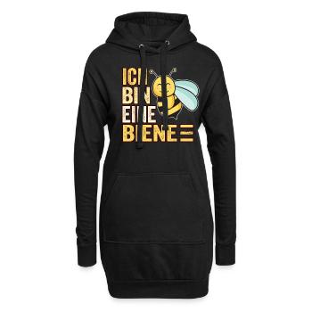 Ich bin eine Biene I Bienenkostüm - Hoodie-Kleid - Schwarz - Vorne
