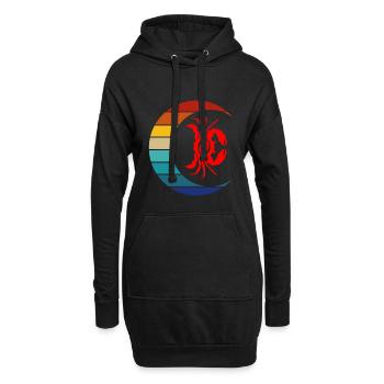 Sternzeichen Krebs - Hoodie-Kleid - Schwarz - Vorne