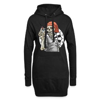 Jeu de fléchettes - Fléchettes costume d’équipe - Sweat-shirt à capuche long Femme - noir - Devant