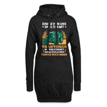 Traktor Traker Bauerngefaehrt Bauernspruch - Hoodie-Kleid - Schwarz - Vorne
