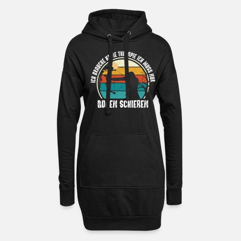 Bogenschießen, Archery, Langbogen, Compound - Hoodie-Kleid - Schwarz
