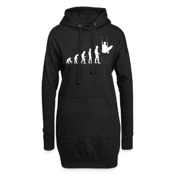 Ringeturnen Ringsport Lustige Evolution Geschenk - Hoodie-Kleid - Schwarz - Vorne