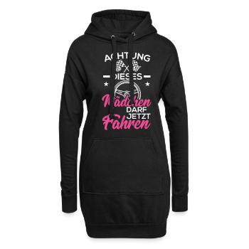 Fahrprüfung bestanden Geschenk Führerschein - Hoodie-Kleid - Schwarz - Vorne