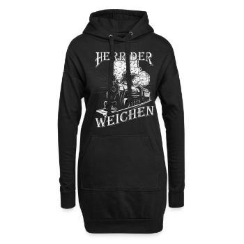 Modelleisenbahn Geschenk Eisenbahner Lokführer Zug - Hoodie-Kleid - Schwarz - Vorne