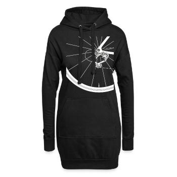 Vélo de course - Sweat-shirt à capuche long Femme - noir - Devant