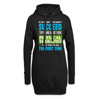 Physiotherapeut Arbeit Patient - Hoodie-Kleid - Schwarz - Vorne