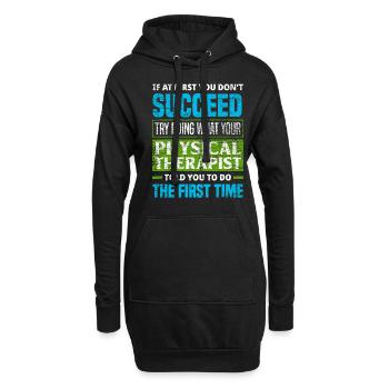 Drôle de kinésithérapeute Proverbes - Sweat-shirt à capuche long Femme - noir - Devant