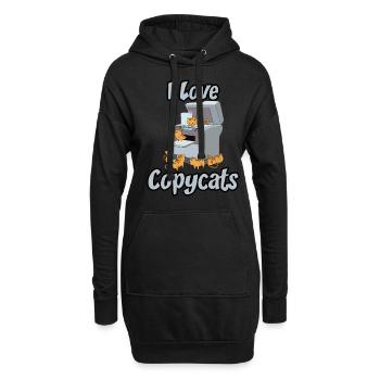 Copier copie de chat copie copie chat Copycats - Sweat-shirt à capuche long Femme - noir - Devant