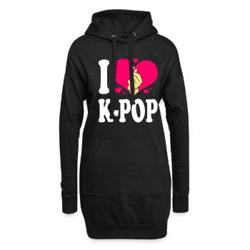 K-Pop - Hoodie-Kleid - Schwarz - Vorne