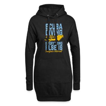 Lustiges Tauchen Gerätetauchen Taucher Geschenk - Hoodie-Kleid - Schwarz - Vorne