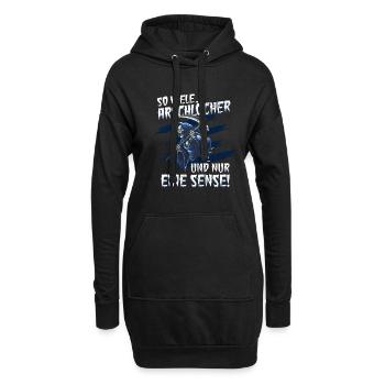 So Viele Arschlöcher Und Nur Eine Sense Sensenmann - Hoodie-Kleid - Schwarz - Vorne