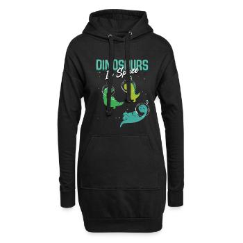 Dino enfants - Sweat-shirt à capuche long Femme - noir - Devant