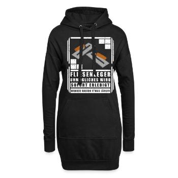 Fliesenleger Fliesenlegen | Fliesen Geschenk - Hoodie-Kleid - Schwarz - Vorne