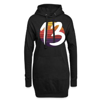 13 Geburtstag - Hoodie-Kleid - Schwarz - Vorne