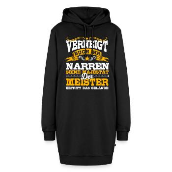 Meister Geschenk, Verneigt euch ihr Narren - Hoodie-Kleid - Schwarz - Vorne