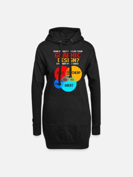 Designer Graphic Designer Graphic Designer Artist - Hoodie Dress - black
