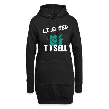 Makler Immobilienmakler Verkäufer Geschenk - Hoodie-Kleid - Schwarz - Vorne