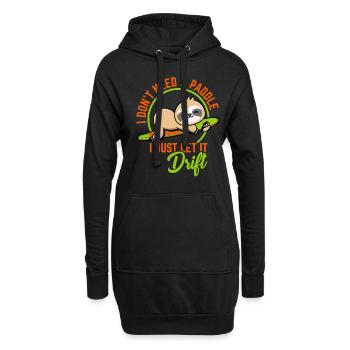 Stand up paddling paresseux SUP - Sweat-shirt à capuche long Femme - noir - Devant